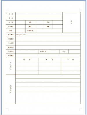 汽车销售顾问简历表格